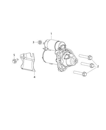 2016 Dodge Challenger Starter & Related Parts Diagram 1 - Thumbnail