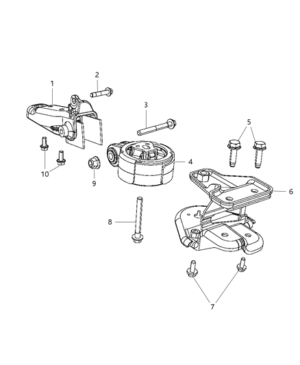 2011 Dodge Journey Engine Mounting Diagram 2 - Thumbnail