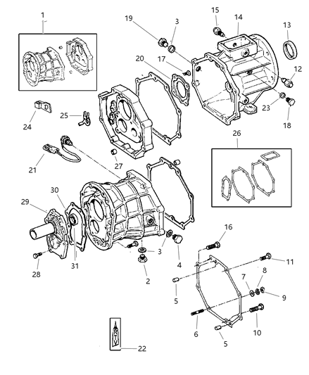 2000 Jeep Wrangler Case & Extension Diagram 2 - Thumbnail