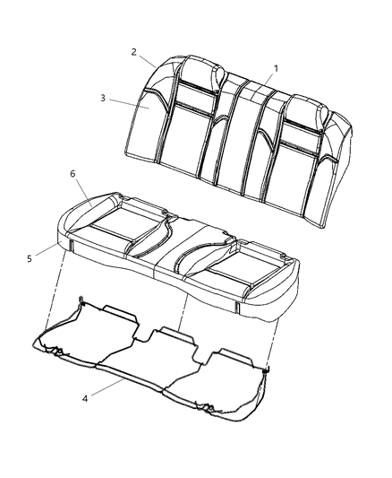 2006 Dodge Charger Rear Seat Diagram 3 - Thumbnail
