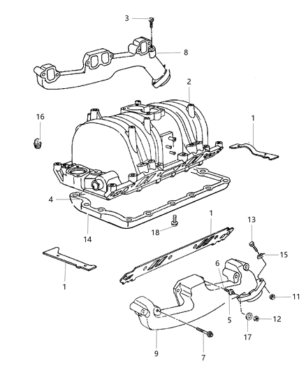 2003 Dodge Dakota Heat Shield, Driver Side Diagram for 53031043AB
