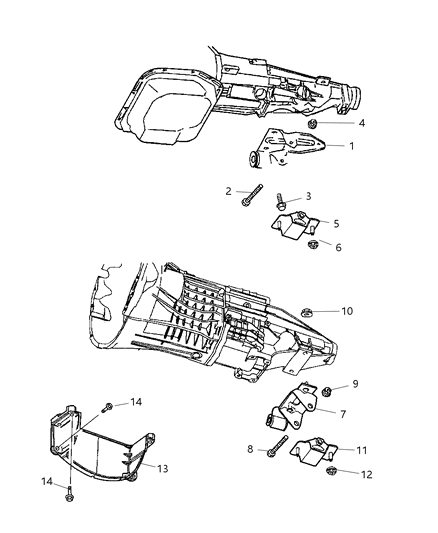 2001 Dodge Dakota Engine Mounting, Rear Diagram 3 - Thumbnail