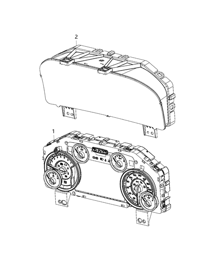 2015 Ram 1500 Cluster Instrument Panel Diagram for 68280858AC