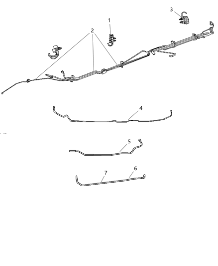 2007 Dodge Ram 3500 Cab Chassis Fuel Lines, Rear Diagram