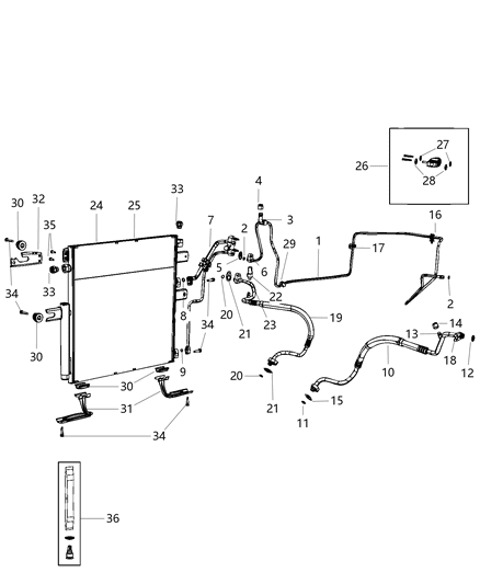 2011 Ram 2500 Drier Diagram for 68447796AA