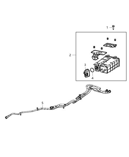 2012 Dodge Journey Vacuum Canister & Leak Detection Pump Diagram