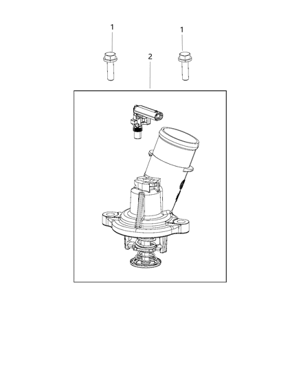 2015 Ram 3500 Cab Chassis Thermostat & Related Parts Diagram 1 - Thumbnail
