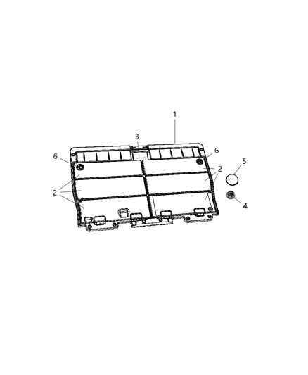 2013 Ram C/V Load Floor, Stow-N-Go Quad Diagram