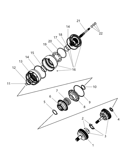 2007 Chrysler Sebring Clutch & Input Shaft Diagram 6 - Thumbnail