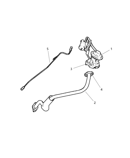 2001 Chrysler Town & Country Gasket EGR Tube Flange Diagram for 4861490AA