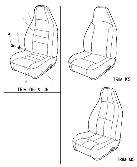 1997 Jeep Wrangler Cable U-Nut Diagram for 4874145