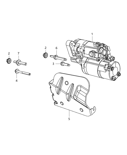 2013 Dodge Challenger Starter & Related Parts Diagram 3 - Thumbnail