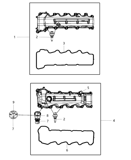 2013 Ram 1500 Cylinder Head & Cover Diagram 3 - Thumbnail