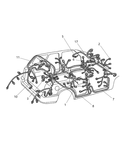 2003 Jeep Liberty Wiring Kit 10 Way Female Diagram for 5102405AA