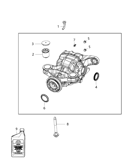 2019 Dodge Challenger Housing And Differential With Internal Components Diagram 1 - Thumbnail