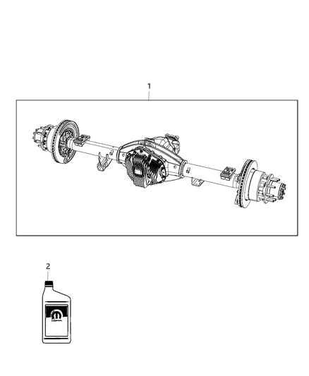 2018 Ram 3500 Pickup Rear Axle Assembly Diagram 1 - Thumbnail