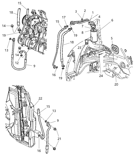 2008 Chrysler PT Cruiser Service Valve Diagram for 5127429AB