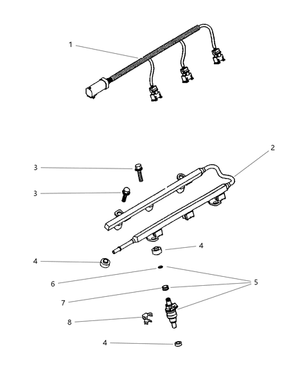 1998 Chrysler Cirrus Fuel Rail Diagram 2 - Thumbnail
