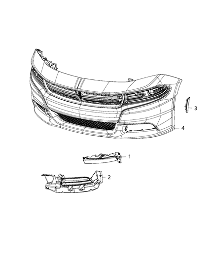 2018 Dodge Charger Lamp, Front Sidemarker & Fog Diagram 2 - Thumbnail