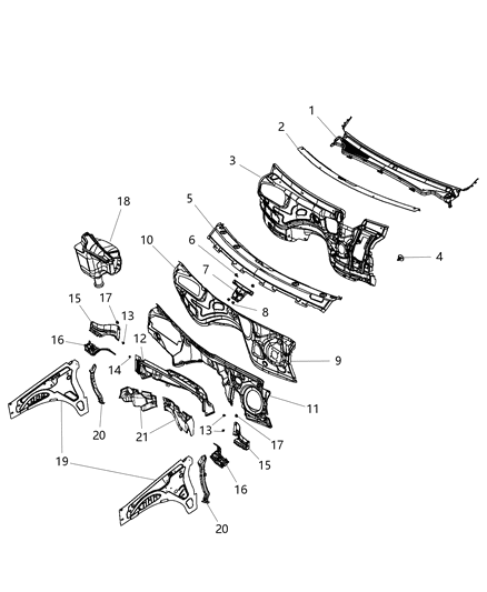 2012 Jeep Grand Cherokee Support Diagram for 68053883AC