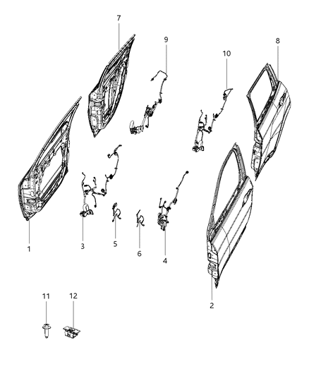 2020 Jeep Compass Wiring - Door & Liftgate Diagram 2 - Thumbnail
