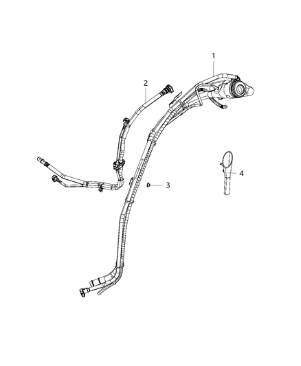 2021 Jeep Grand Cherokee Vent Tube Diagram for 68402169AB