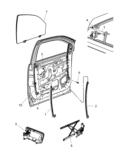 2007 Dodge Durango Shield Door Diagram for 55362141AE
