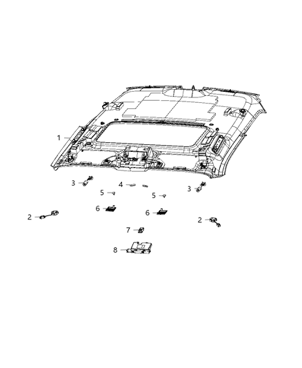 2020 Dodge Challenger Lamps, Interior Diagram 3 - Thumbnail