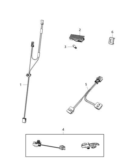 2021 Jeep Cherokee Lamps, Interior Diagram 4 - Thumbnail