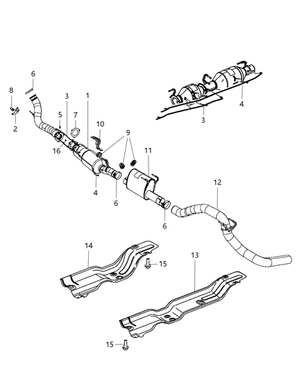 2009 Dodge Ram 3500 Cab Chassis Exhaust System Diagram 2 - Thumbnail
