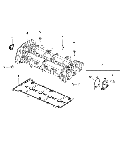 2018 Jeep Wrangler All-new Model Cylinder Head & Cover Diagram 6 - Thumbnail