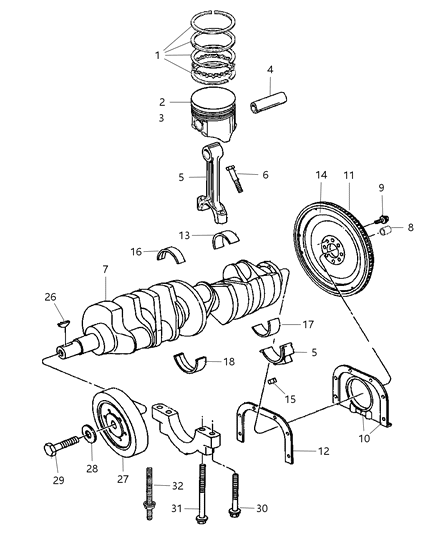 1997 Dodge Viper Bolt Hexagon Head .437-20X1.50 Diagram for 6035811