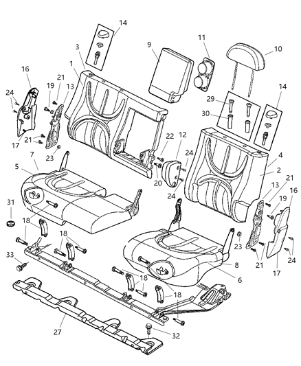 2002 Dodge Durango Screw Hexagon Head M12X1.75X50 Diagram for 6505544AA