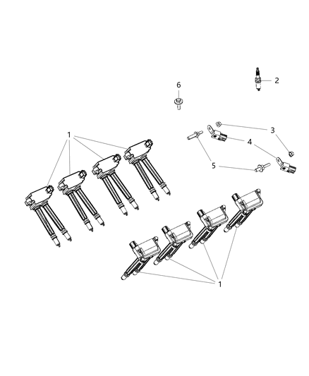2020 Dodge Durango Spark Plugs, Ignition Wires, Ignition Coil And Capacitors Diagram 2 - Thumbnail