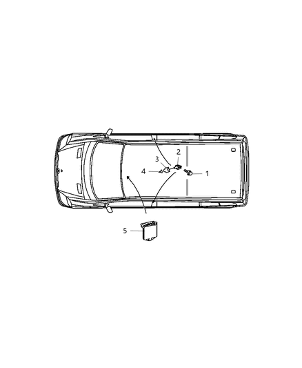 2008 Dodge Sprinter 3500 Module Air Bag Control Diagram for 68023544AA