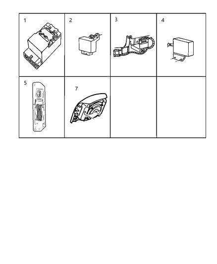 1999 Dodge Ram 1500 Module Diagram for 56021561AC