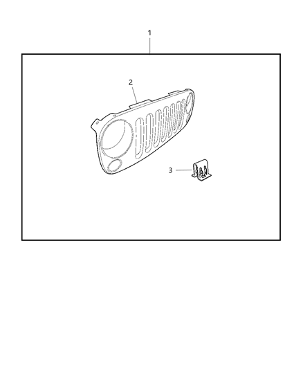 2008 Jeep Wrangler Decor Kit - Grille & Headlamp Diagram
