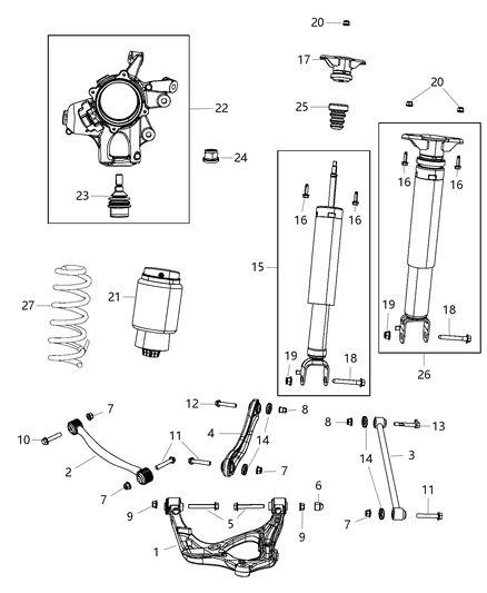 2015 Jeep Grand Cherokee Suspension - Rear Diagram 2 - Thumbnail