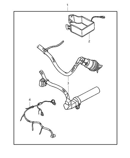 2005 Chrysler Sebring Sedan & Convertible Heater Kit - Engine & Battery Diagram