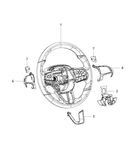 2020 Dodge Challenger Bezel Diagram for 6WC01NA5AA