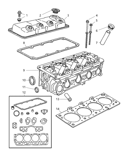 2005 Dodge Neon Filler Cap Diagram for 4666082AA