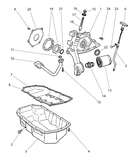 1999 Chrysler Cirrus Engine Oiling Diagram 2 - Thumbnail