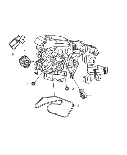 2009 Jeep Grand Cherokee Generator/Alternator & Related Parts Diagram 1 - Thumbnail