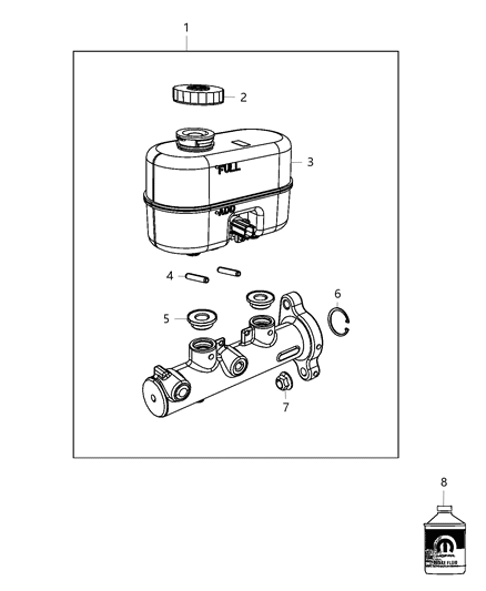 2015 Ram 2500 Brake Master Cylinder Diagram 1 - Thumbnail