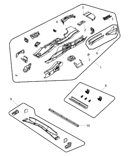 2007 Jeep Compass Impact Bar Stud Diagram for 6507056AA