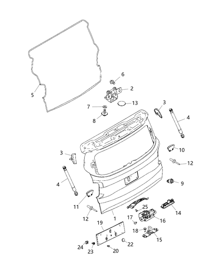2019 Jeep Renegade Handle Diagram for 6XJ23TZZAA