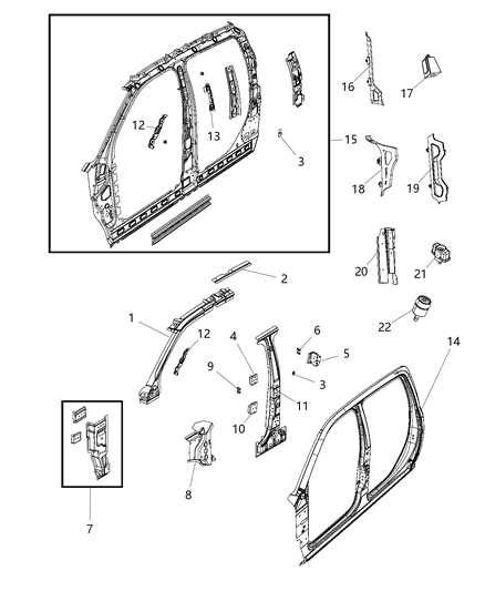 2014 Ram 3500 Pickup Front Aperture Panel Diagram 1 - Thumbnail