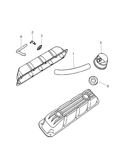 2000 Dodge Durango Crankcase Ventilation Diagram 2 - Thumbnail