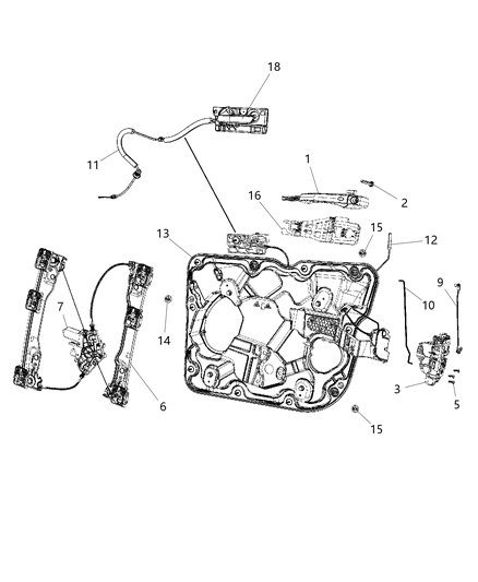 2020 Dodge Durango Link, Front Passenger Side Diagram for 55113650AD