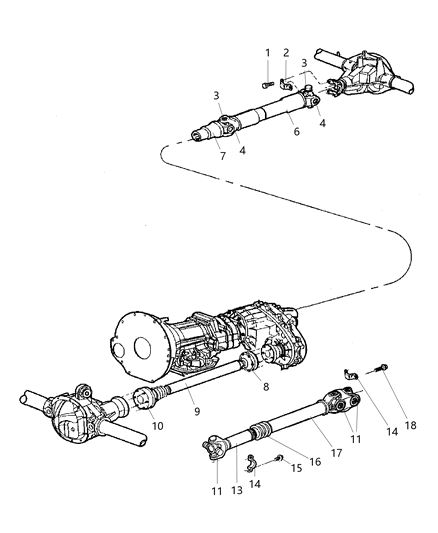 2001 Jeep Grand Cherokee Boot Driveshaft Diagram for 5012793AA